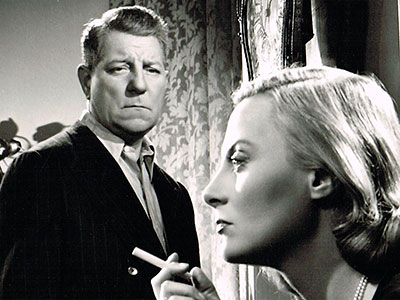 Jean Gabin et Michèle Morgan dans La Minute de vérité, 1952