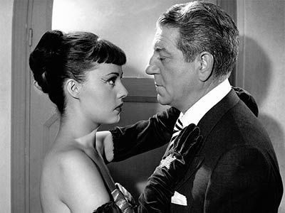 Jeanne Moreau et Jean Gabin dans TOUCHEZ PAS AU GRISBI