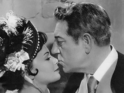 Jean Gabin et Françoise Arnoul dans FRENCH CANCAN réalisé par Jean Renoir