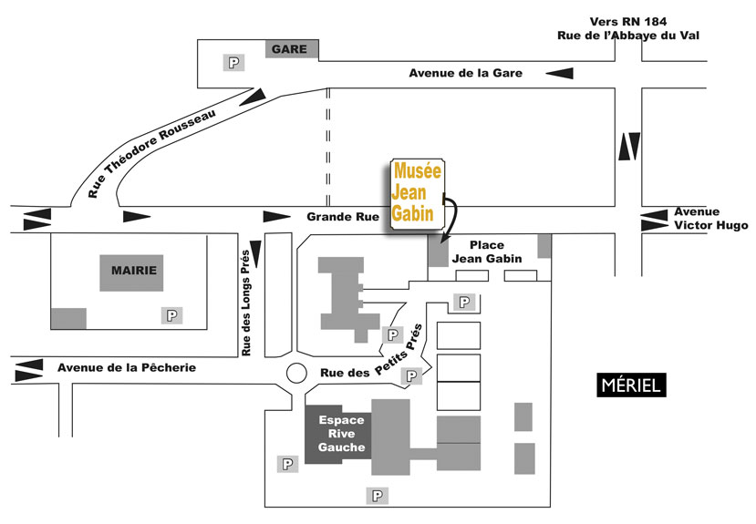 plan d'accès au Musée Jean Gabin