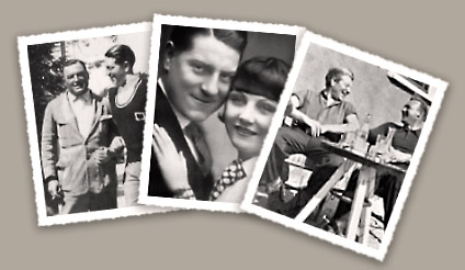 Jean avec Jean Poësy, Gaby Basset et André Leducq